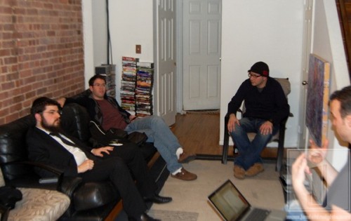 BENNY FRIEDMAN concert production meeting Bernie, Avi, Benny and Avram
