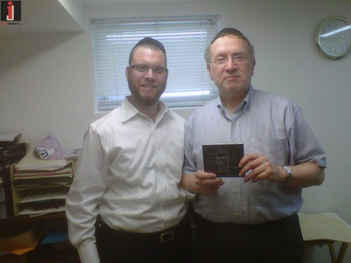 Yumi Lowy & Yisroel Lamm with Yumi’s debut album Ahavas hashem