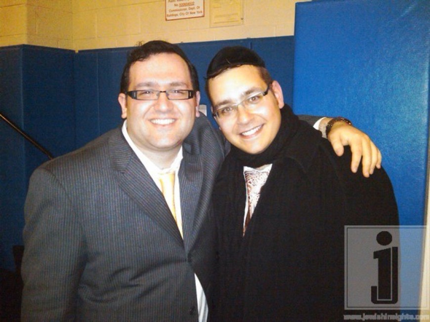 Dovid Gabay with Eli Gerstner at Oorah show in Staten Island
