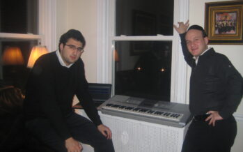 Elimelech Blumstien & Yossi Muller making a demo