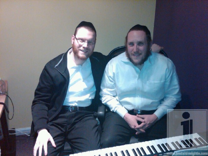 Yumi Lowy & Yitzy Waldner working on material for Yumi’s album
