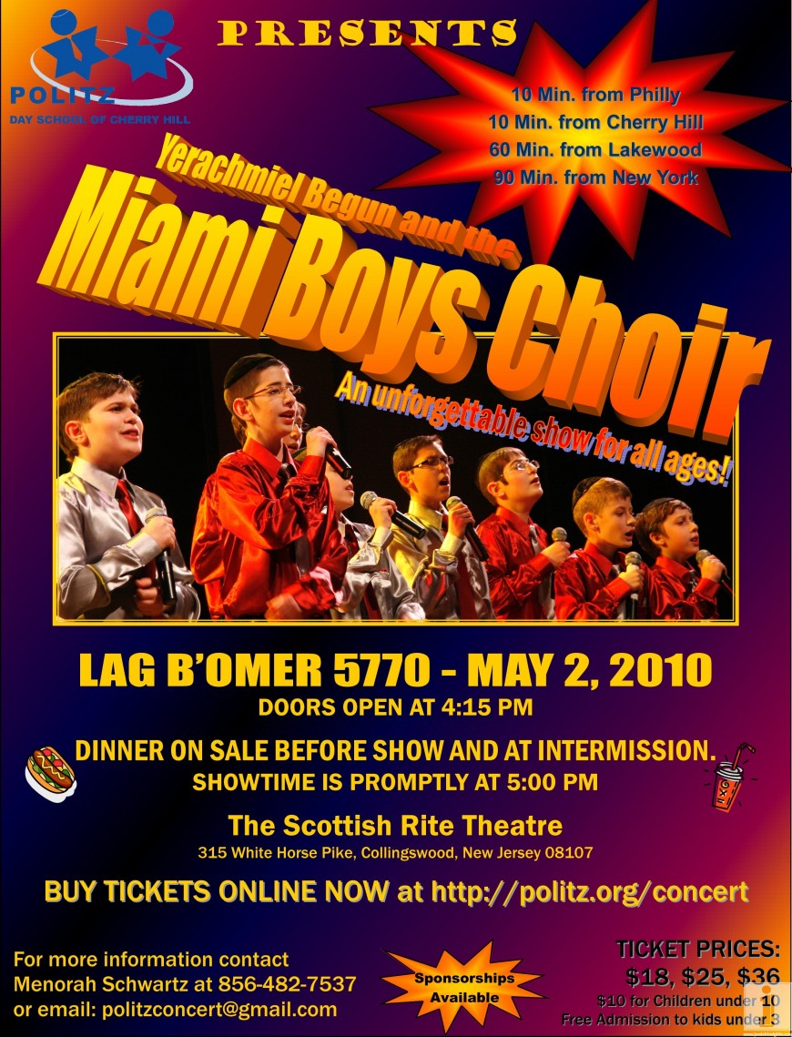 The Politz Day School of Cherry Hill presents:  The Miami Boys Choir