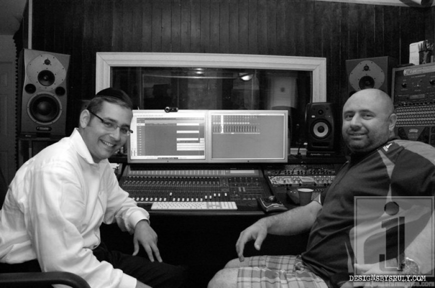 Dovid Gabay & Ian Freitor working on Dovid’s new album “Eretz Yisroel”