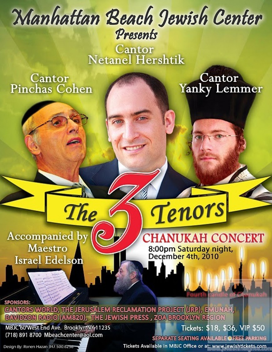 Manhattan Beach Jewish Center presents “The 3 Tenors”