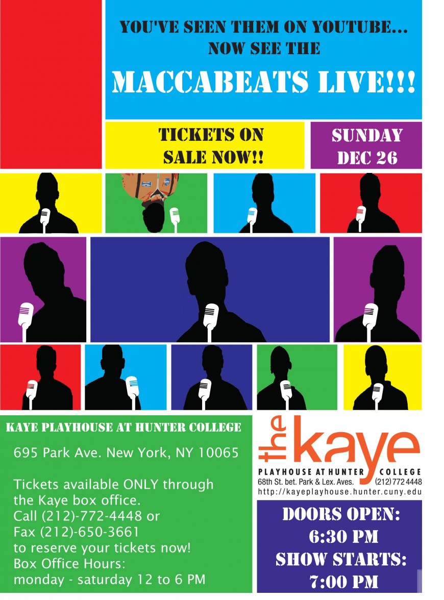 Maccabeats live Kaye Playhouse Jewish Insights