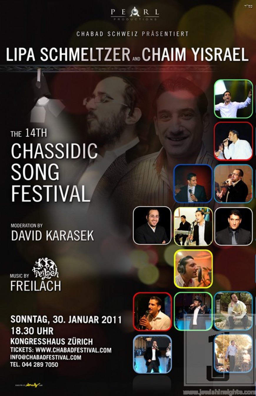 Lipa Schmeltzer & Chaim Yisrael to Star at Chabad Music Festival in Switzerland!