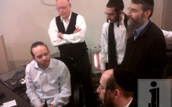 Avraham Fried, The Shira Choir & Ruli Ezrachi in the studio working on Avremel’s album