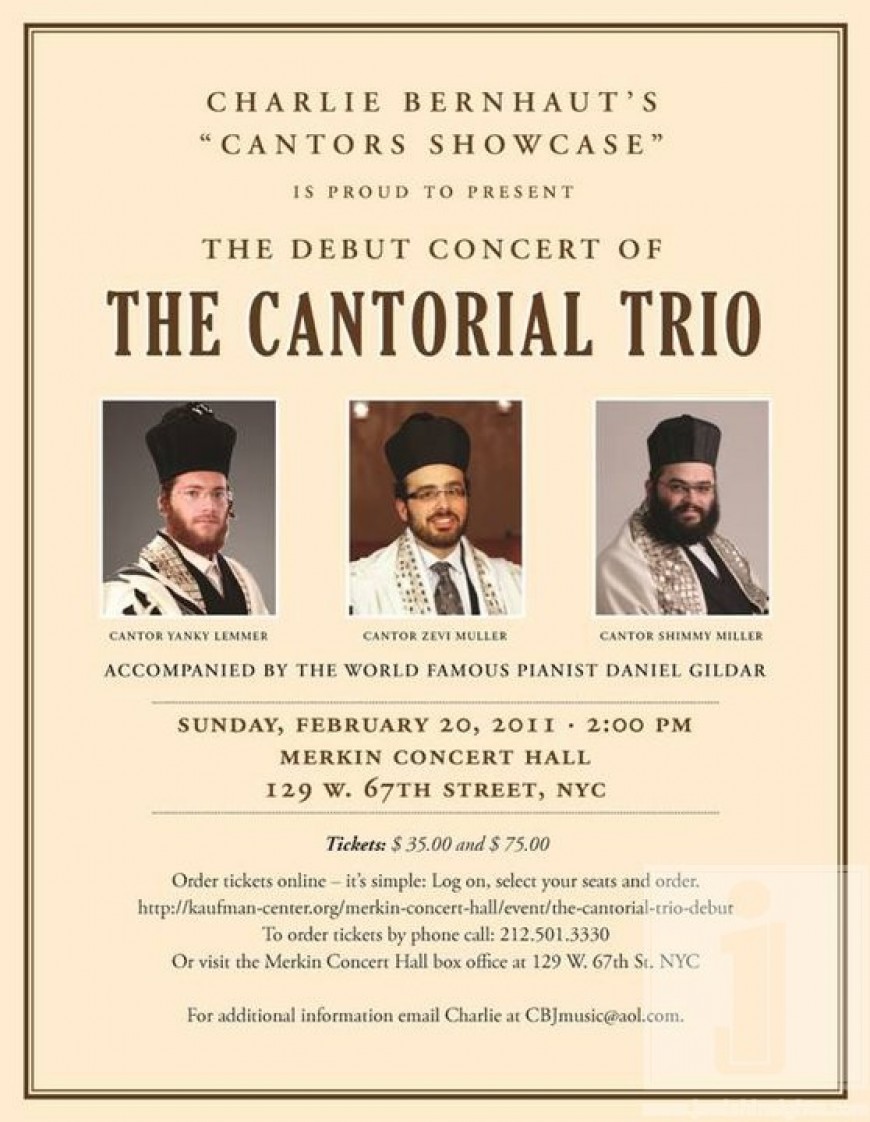 Charlie Bernhaut’s “Cantors Showcase” featuring The Cantorial Trio
