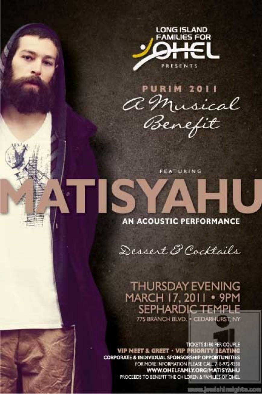 Long Island Families For OHEL presents: Purim 2001 A Musical Benefit featuring MATISYAHU