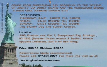 NYC CHOL HAMOED PESACH CRUISES 5771