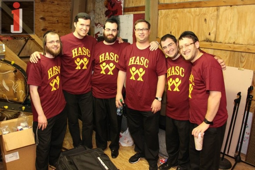 Moishy Fried, Ohad!, Yanky Katina, Gershon Freishtat, Yaakov Zeines & Avrumi Schreiber at Camp HASC