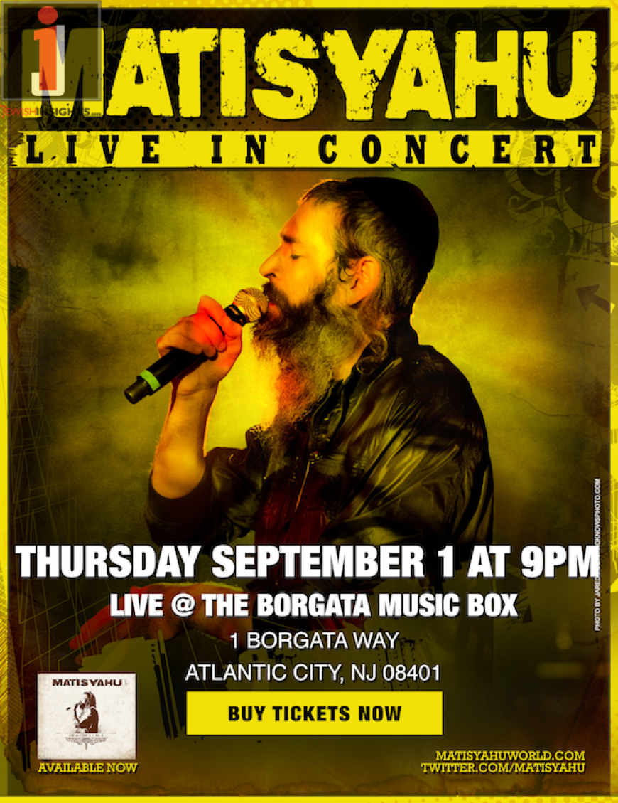 Matisyahu LIVE in Atlantic City – September 1st!