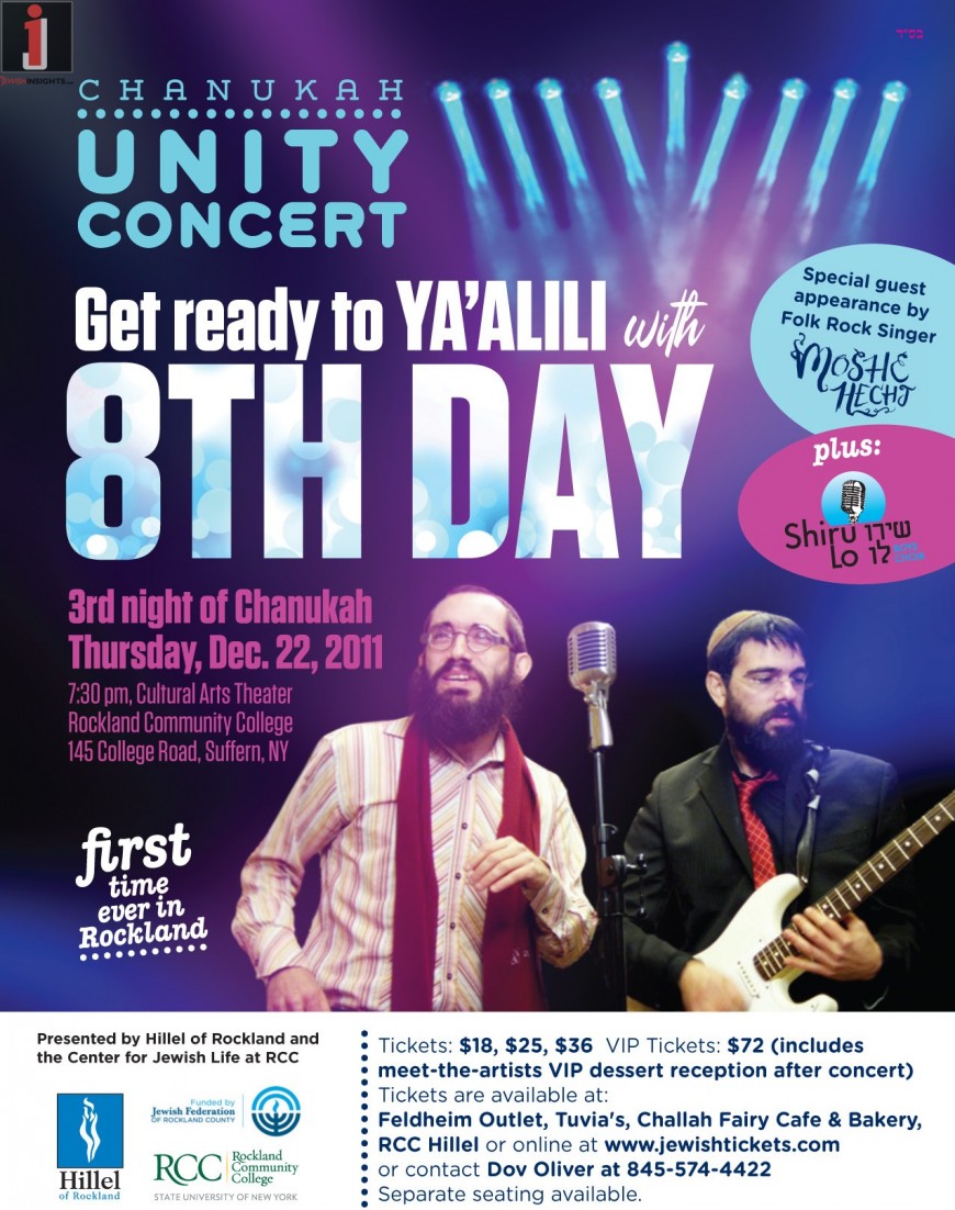 Moshe Hecht added to Chanukah Unity Concert in Rockland, NY with 8TH DAY
