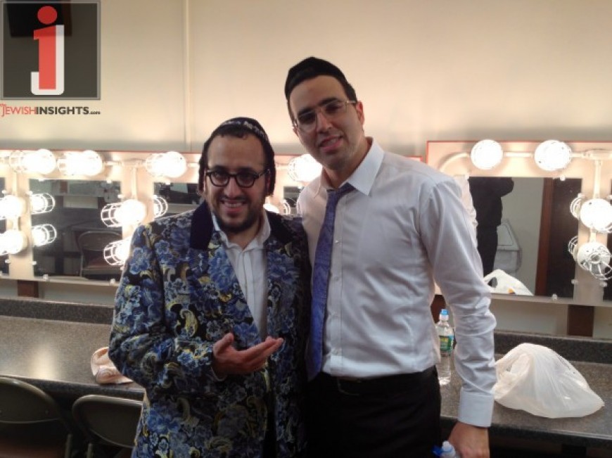 Lipa & Yaakov Shwekey after the show