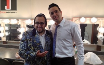 Lipa & Yaakov Shwekey backstage at a recent concert