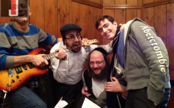 Lipa recording in Israel with Yoely Dickman, Avi Singolda & a friend