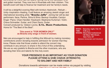 [FOR WOMEN ONLY!] STAND UP FOR LIFE CONCERT with Bracha Jaffe