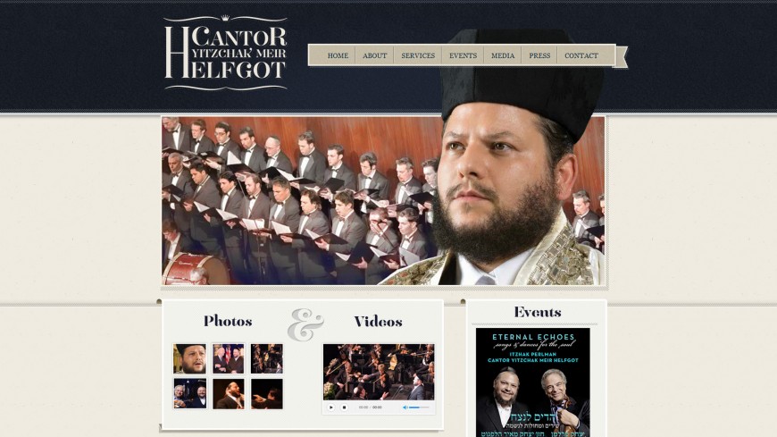Cantor Yitzchok Helfgot Launches Website!