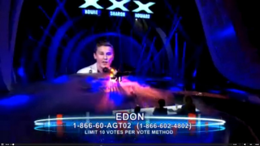 AMERICA’S GOT TALENT & FRUM JEWS NOW HAVE EDON PINCHOT