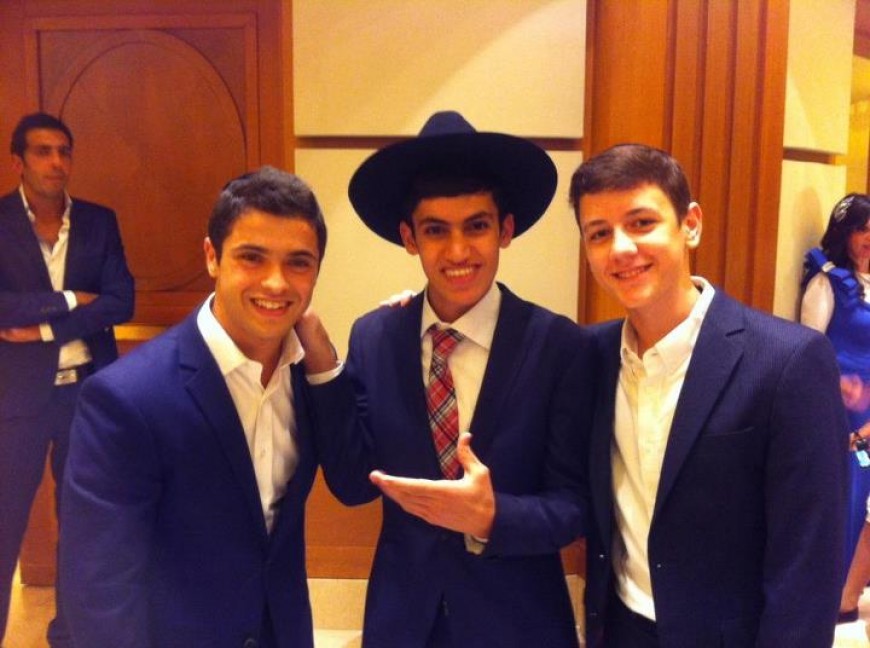 Itzik Dadya, Meydad Tasa & Yonatan Shainfeld at a Simcha