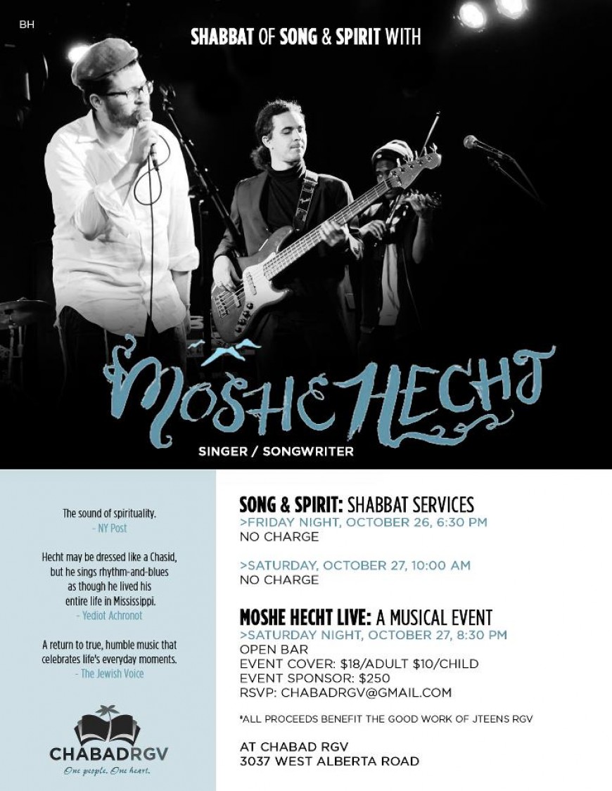 SHABBAT OF SONG & SPIRIT WITH MOSHE HECHT