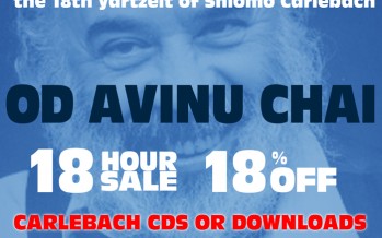18% for 18 Hours on R’ Shlomo’s 18th Yartzeit!