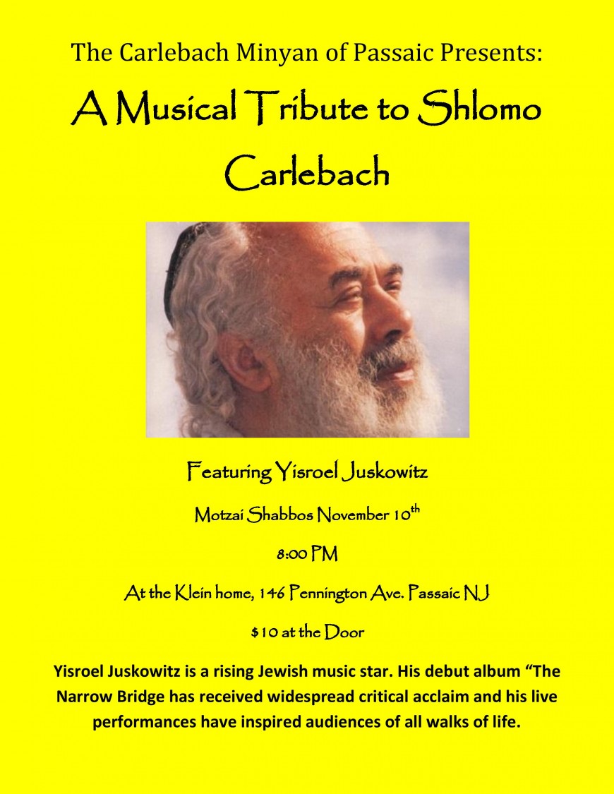 Motzai Shabbos Carlebach Concert