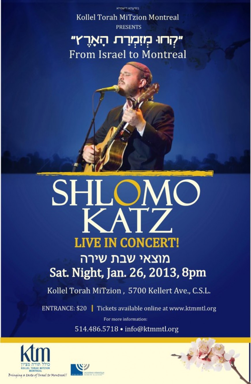 Shlomo Katz Live In Concert – Montreal