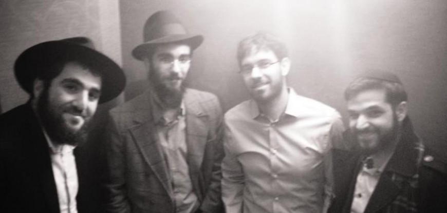 from l to r: SB Blesovsky, Eli Marcus, Choni Goldman, Yoni Z