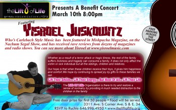 Yisroel Juskowitz and Band! to benefit THE LIFT OF LIFE FOUNDATION