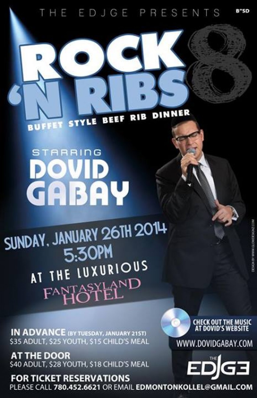Dovid Gabay In Edmonton for Rock N’ Ribs Concert!
