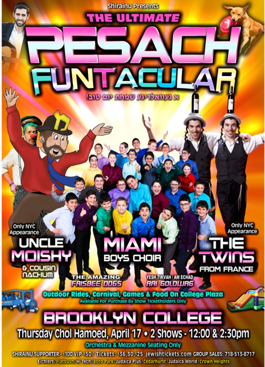 Pesach Funtacular! Miami Boys Choir, Uncle Moishy & The Twins From France!