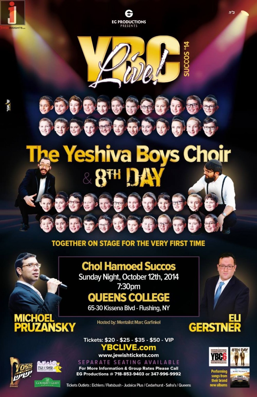 YBC LIVE! SUCCOS ’14 – The YESHIVA BOYS CHOIR & 8TH DAY