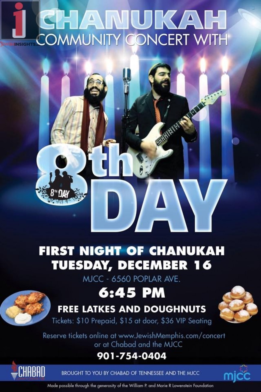 8TH DAY Chanukah Concert In Memphis!