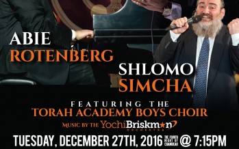TA of Boca Raton Presents The 3rd Annual Chanukah Concert: SIMCHA LEINER, ABIE ROTENBERG & SHLOMO SIMCHA