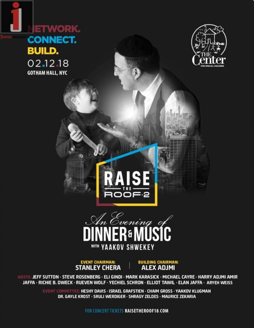 RAISE THE ROOF 2 – An Evening of Dinner & Music with Yaakov Shwekey