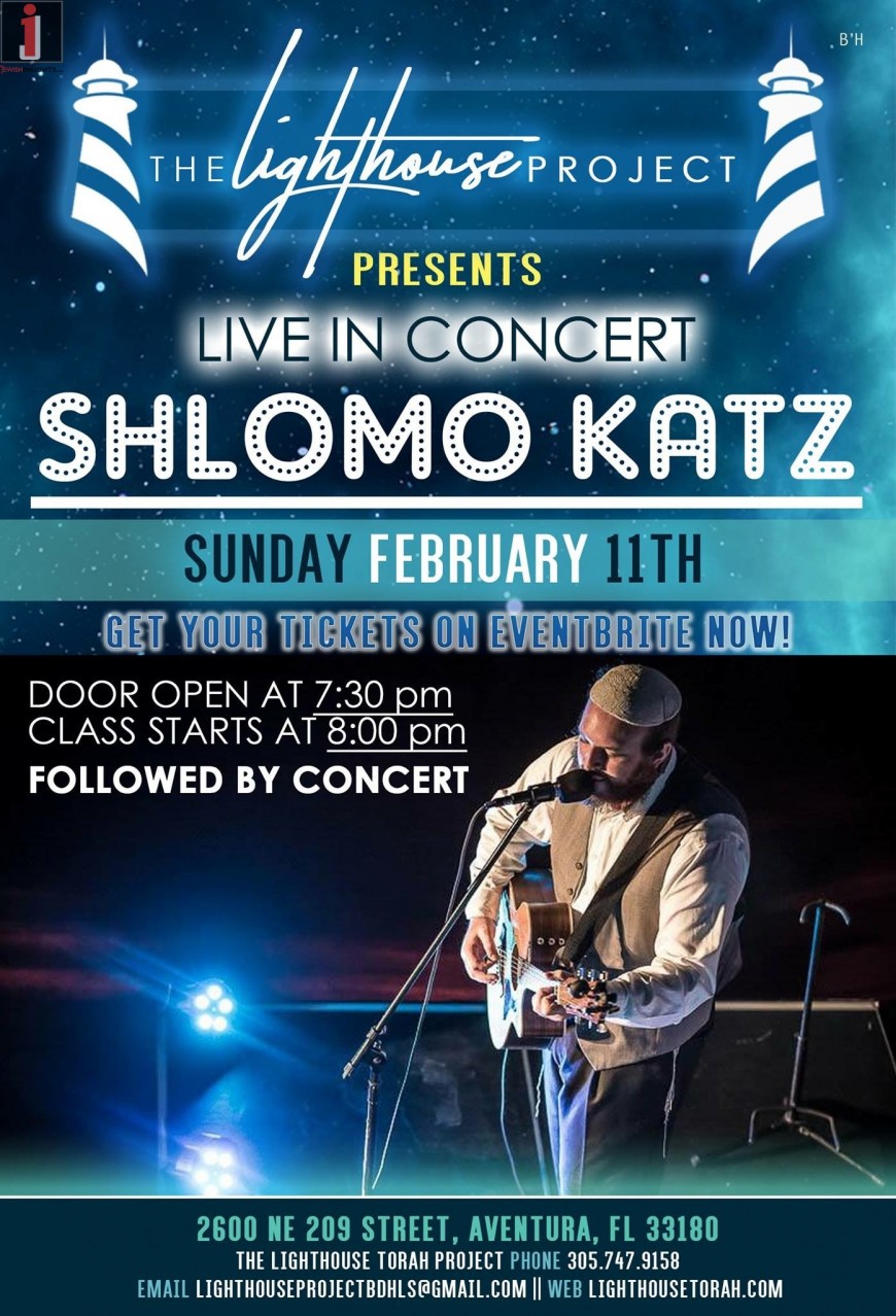 Lighthouse Project Presents Live! Shlomo Katz – A Night of Torah & Music