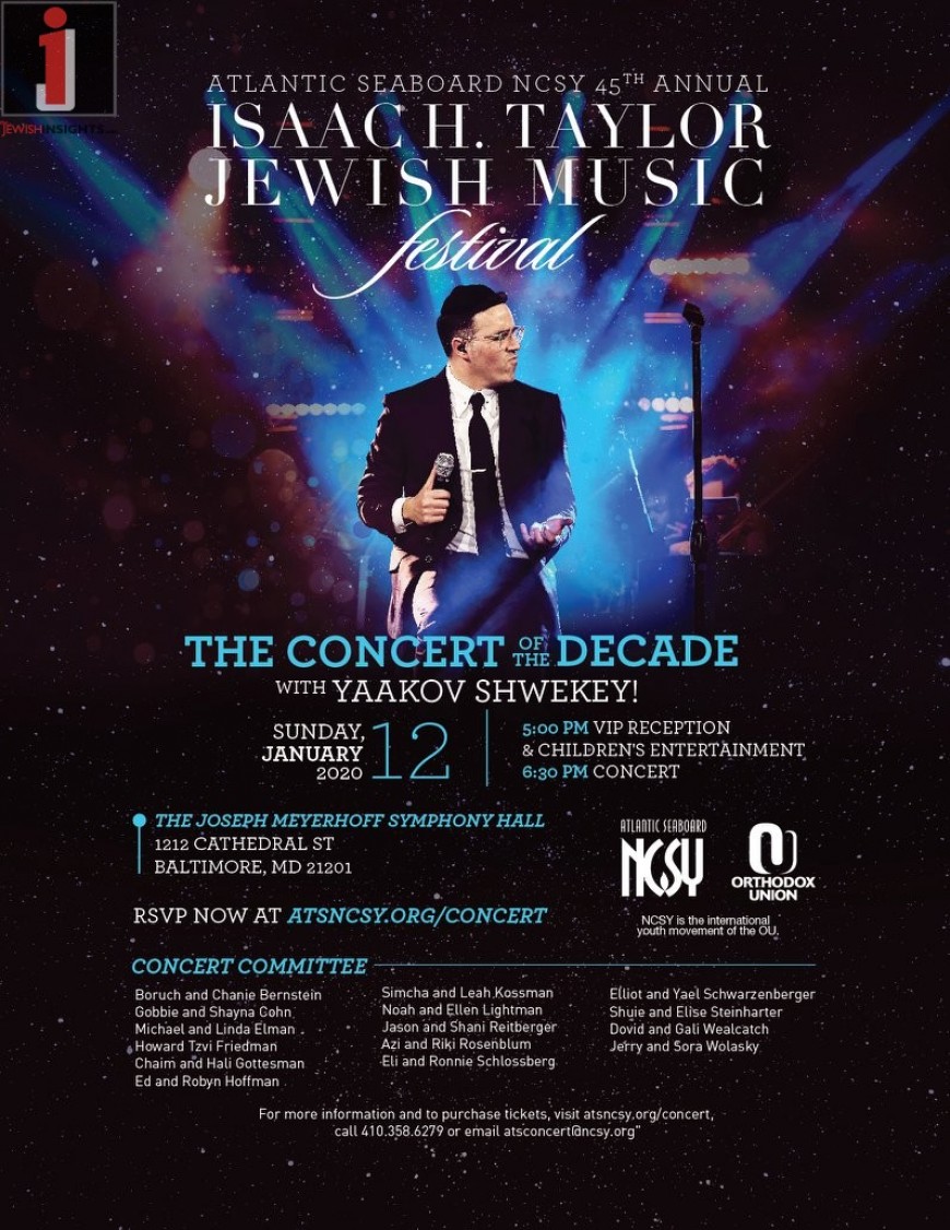 Atlantic Seaboard NCSY 45th Annual Jewish Music Festival With Yaakov Shwekey