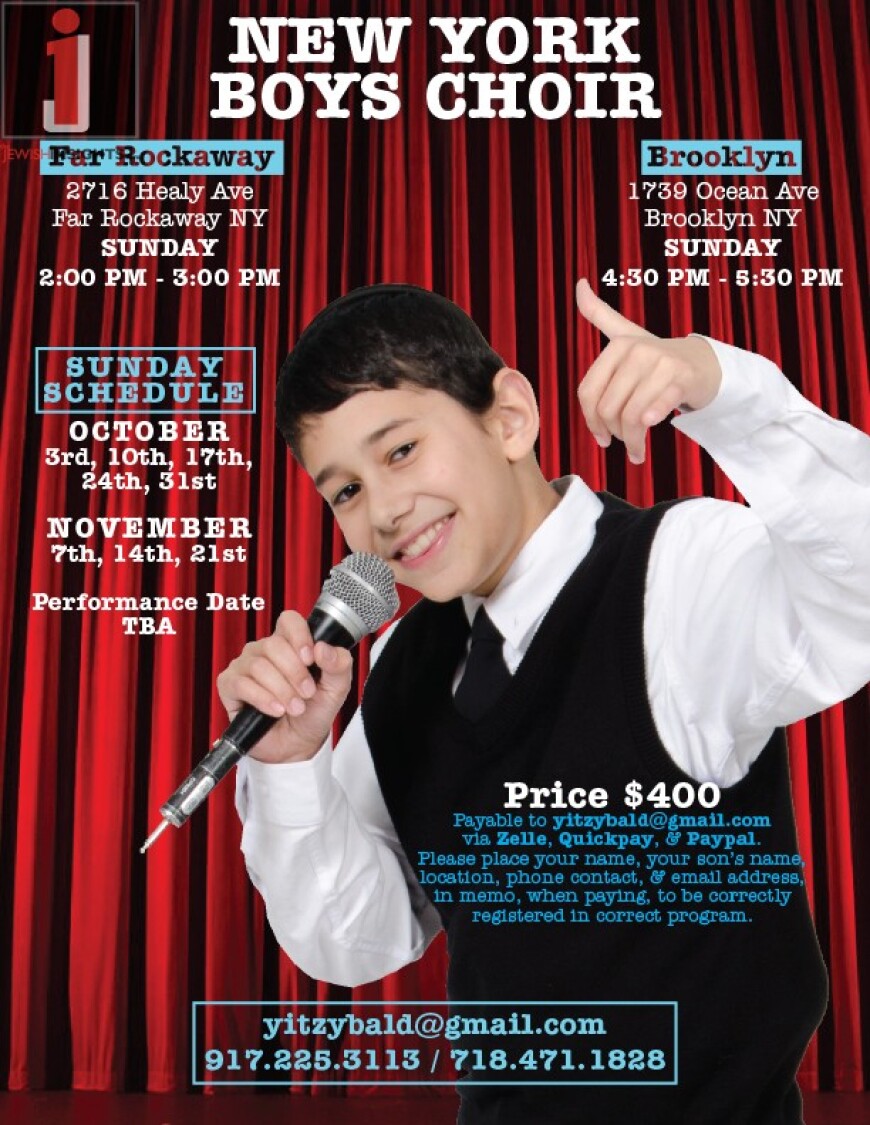 NEW YORK BOYS CHOIR – AUDITIONS!